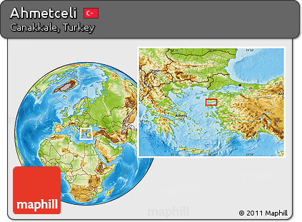 Physical Location Map of Ahmetceli