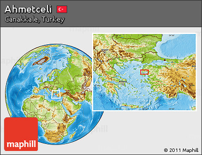 Physical Location Map of Ahmetceli
