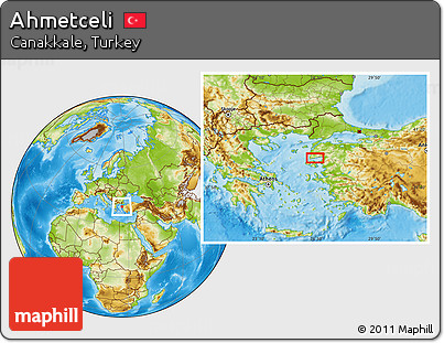 Physical Location Map of Ahmetceli