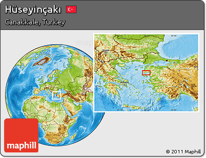 Physical Location Map of Hüseyinçakı