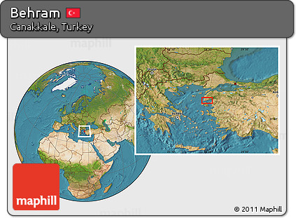 Satellite Location Map of Behram
