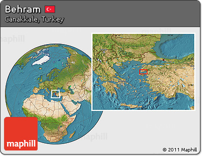 Satellite Location Map of Behram