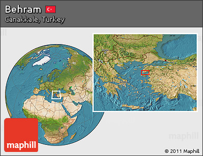 Satellite Location Map of Behram