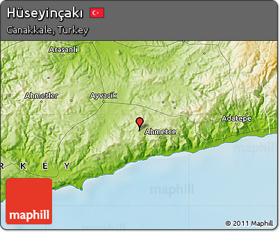Physical Map of Hüseyinçakı