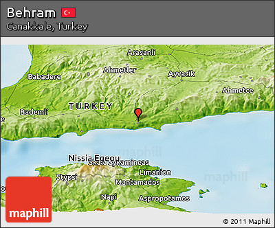 Physical Panoramic Map of Behram