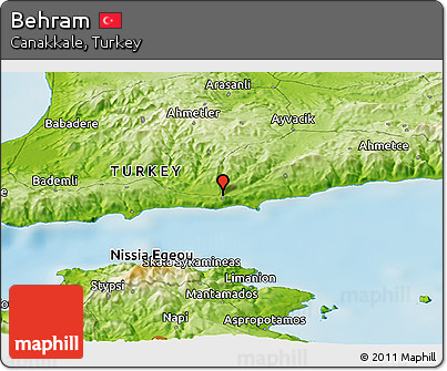 Physical Panoramic Map of Behram