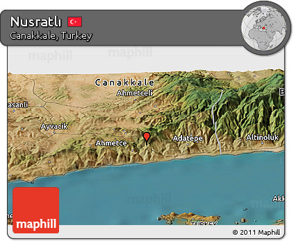 Satellite Panoramic Map of Nusratlı
