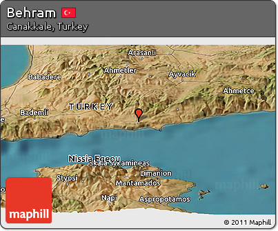 Satellite Panoramic Map of Behram