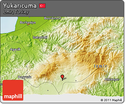 Physical 3D Map of Yukarıcuma