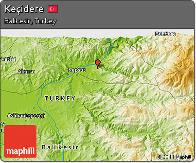 Physical 3D Map of Keçidere