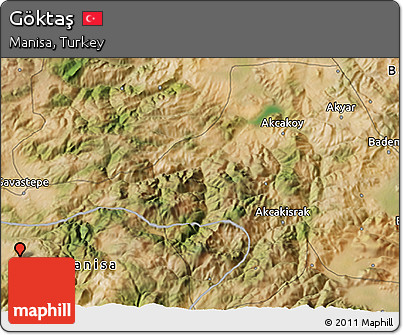 Satellite 3D Map of Göktaş