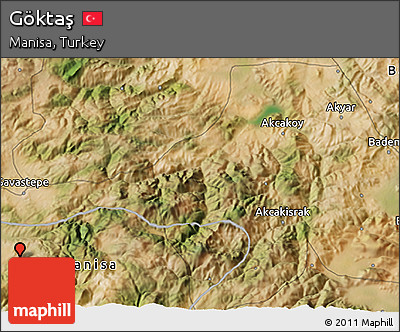 Satellite 3D Map of Göktaş