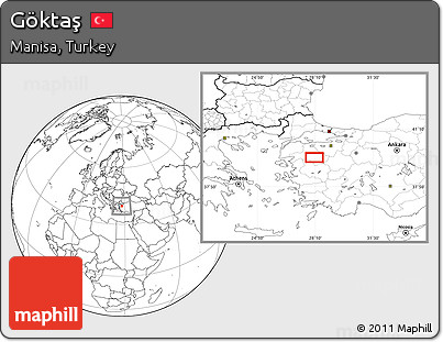 Blank Location Map of Göktaş