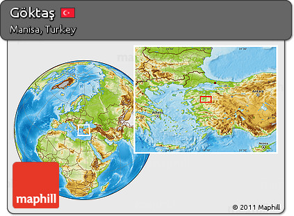 Physical Location Map of Göktaş