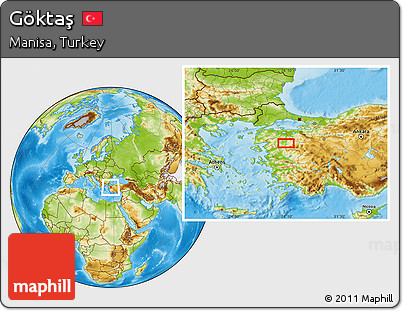 Physical Location Map of Göktaş