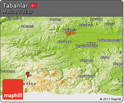 Physical Panoramic Map of Tabanlar
