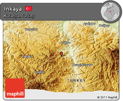 Physical 3D Map of İnkaya