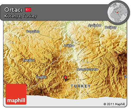 Physical 3D Map of Ortacı