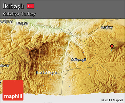 Physical 3D Map of İkibaşlı
