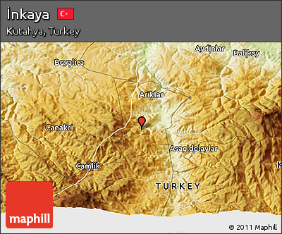 Physical 3D Map of İnkaya