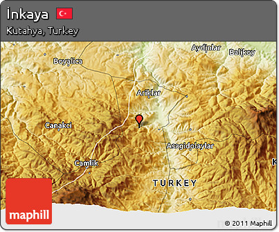 Physical 3D Map of İnkaya