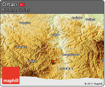 Physical 3D Map of Ortacı