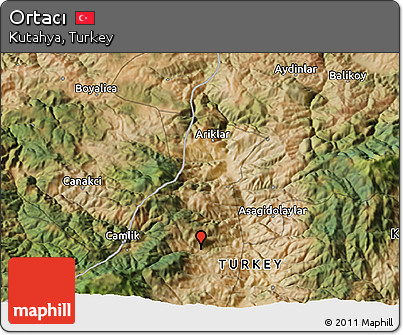 Satellite 3D Map of Ortacı
