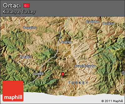 Satellite 3D Map of Ortacı