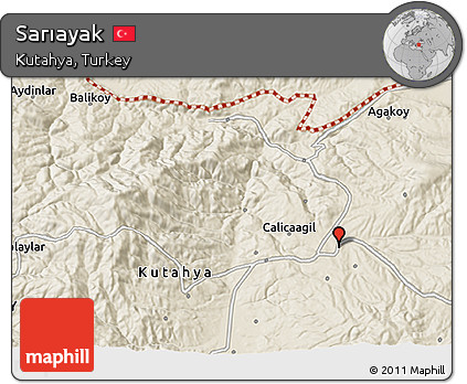 Shaded Relief 3D Map of Sarıayak