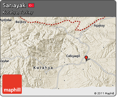 Shaded Relief 3D Map of Sarıayak
