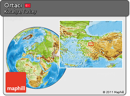 Physical Location Map of Ortacı