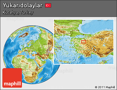 Physical Location Map of Yukarıdolaylar