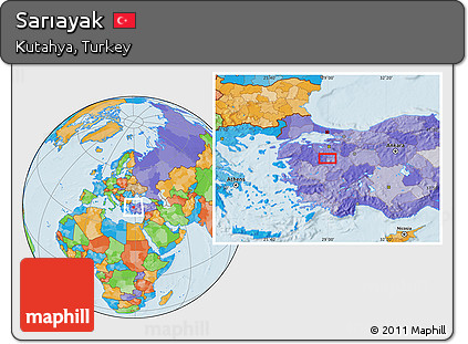 Political Location Map of Sarıayak