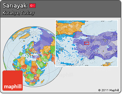 Political Location Map of Sarıayak