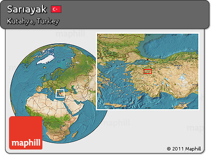Satellite Location Map of Sarıayak