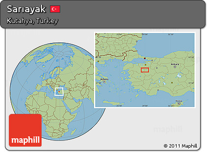 Savanna Style Location Map of Sarıayak