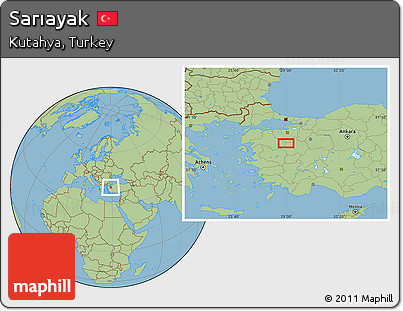 Savanna Style Location Map of Sarıayak