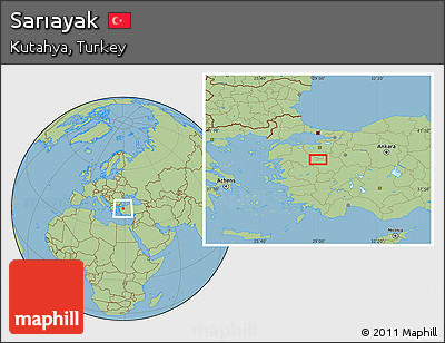 Savanna Style Location Map of Sarıayak