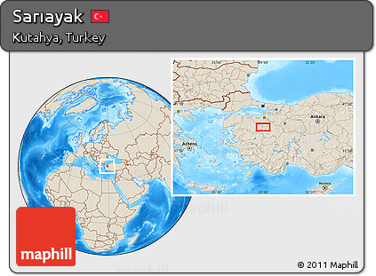 Shaded Relief Location Map of Sarıayak