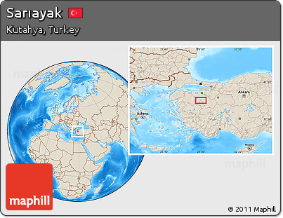 Shaded Relief Location Map of Sarıayak