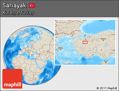 Shaded Relief Location Map of Sarıayak