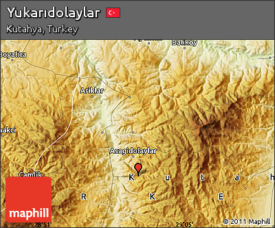 Physical Map of Yukarıdolaylar