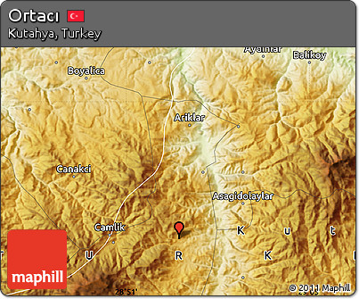 Physical Map of Ortacı