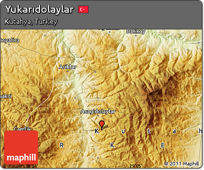 Physical Map of Yukarıdolaylar