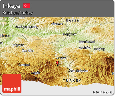 Physical Panoramic Map of İnkaya