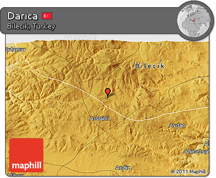 Physical 3D Map of Darıca