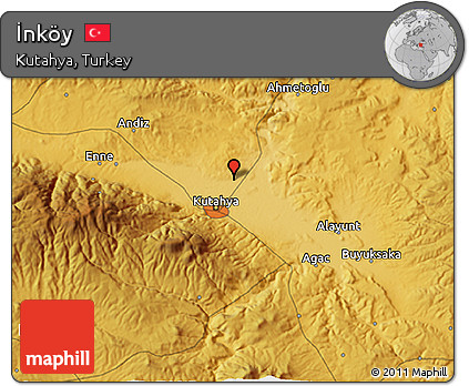 Physical 3D Map of İnköy