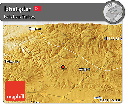 Physical 3D Map of İshakçılar