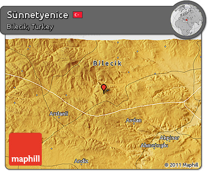 Physical 3D Map of Sünnetyenice