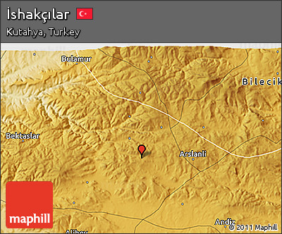 Physical 3D Map of İshakçılar